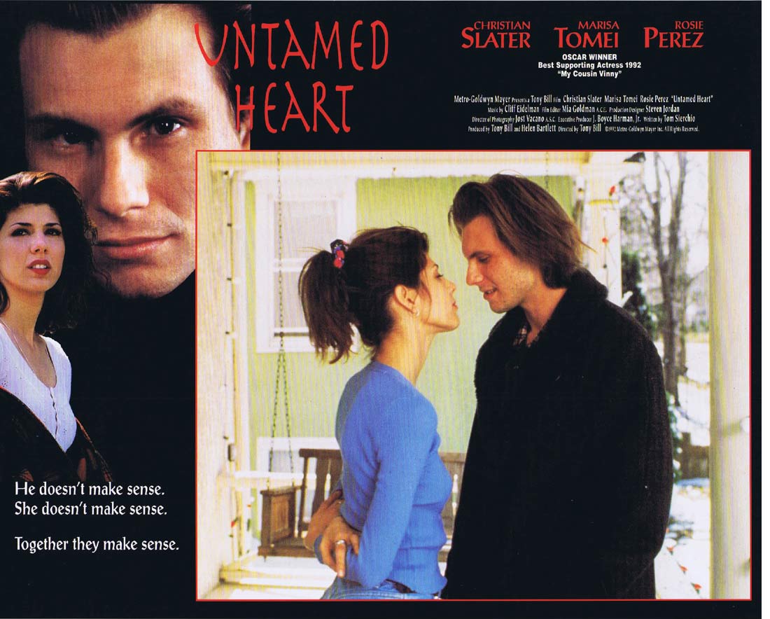 UNTAMED HEART Original Lobby Card 1 Christian Slater Marisa Tomei