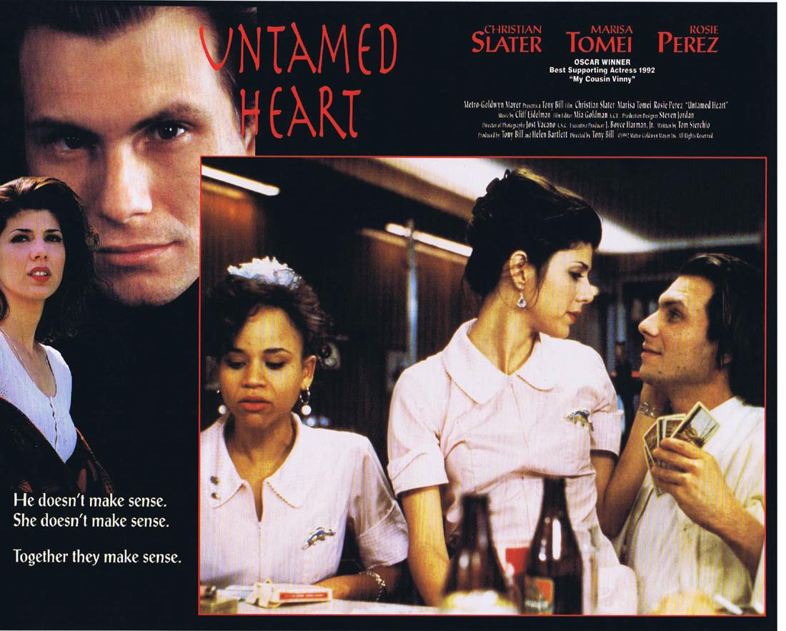 UNTAMED HEART Original Lobby Card 4 Christian Slater Marisa Tomei