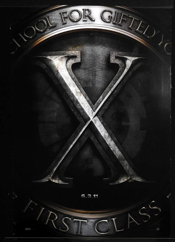 X-MEN FIRST CLASS Original US TEASER One Sheet Movie Poster James McAvoy Michael Fassbender
