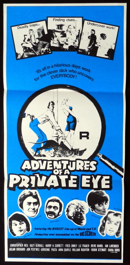 ADVENTURES OF A PRIVATE EYE Original Daybill Movie Poster Christopher Neil Suzy Kendall