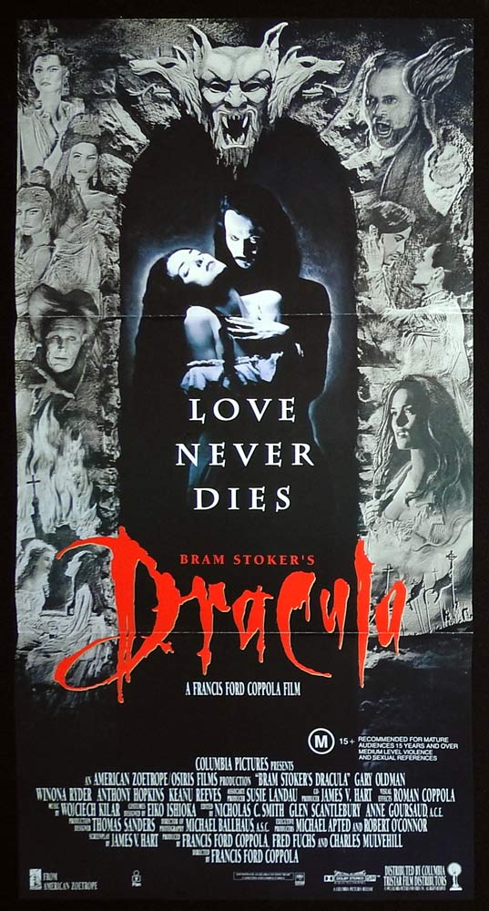 BRAM STOKER’S DRACULA Original Daybill Movie Poster Gary Oldman