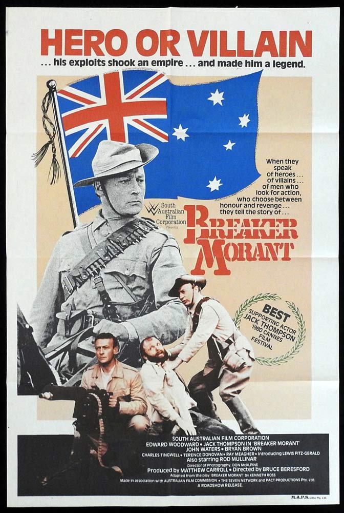 BREAKER MORANT Original One Sheet Movie Poster Virginia McKenna Peter Finch