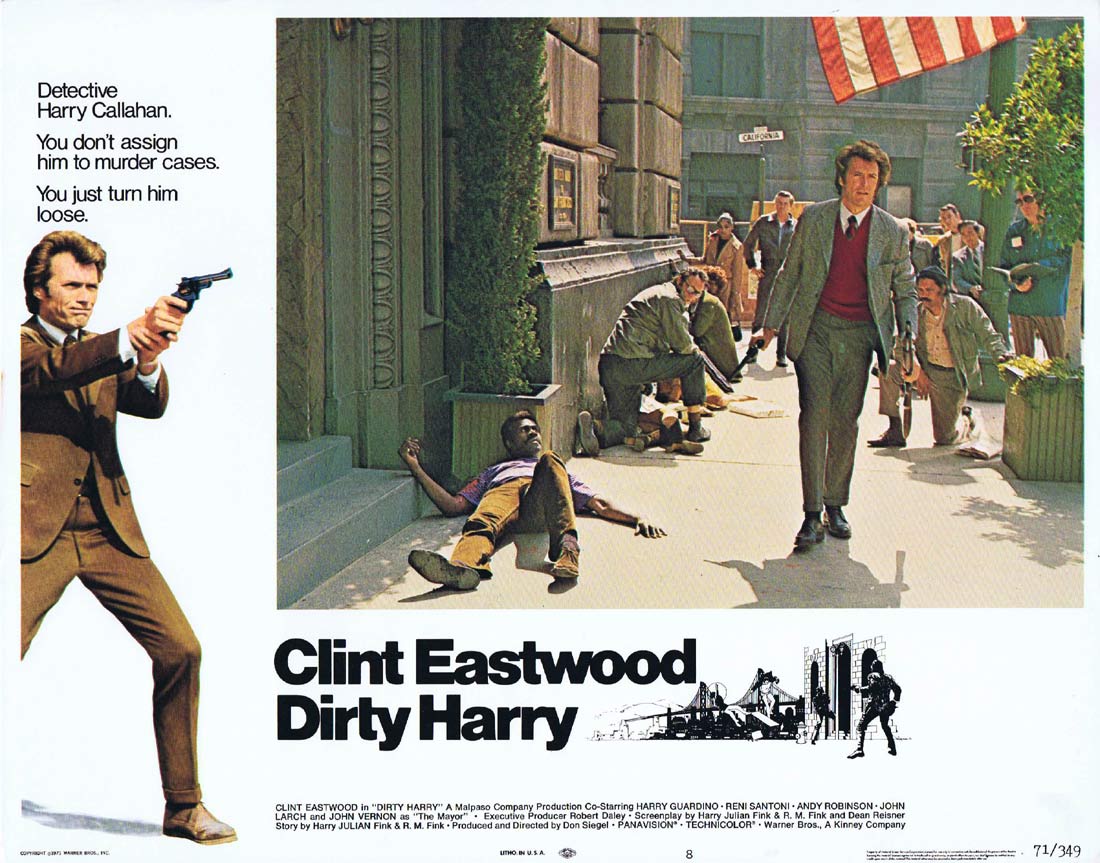 DIRTY HARRY Original Lobby Card 8 Clint Eastwood Don Siegel