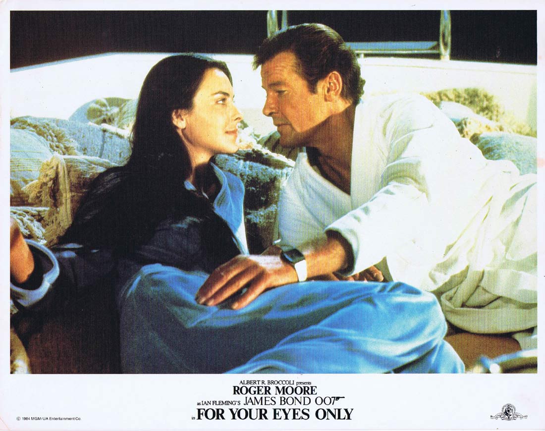 FOR YOUR EYES ONLY Original 1984r Lobby Card 1 Roger Moore James Bond