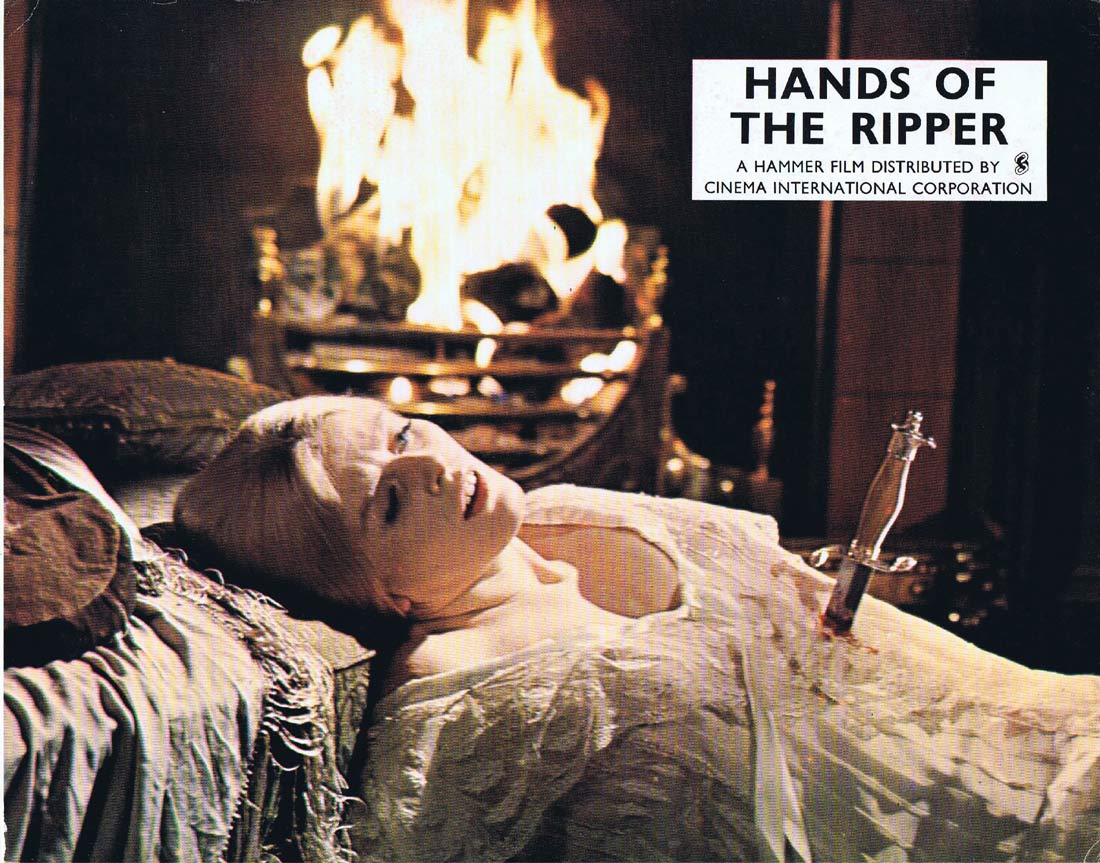 HANDS OF THE RIPPER Original English INT Lobby Card 1 Hammer Horror