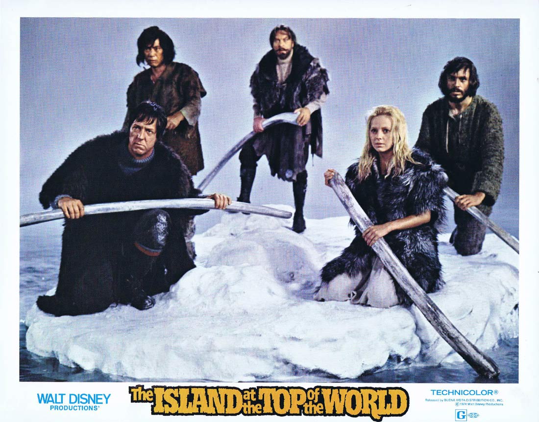 ISLAND AT THE TOP OF THE WORLD Original Lobby Card 8 Disney Sci Fi Donald Sinden