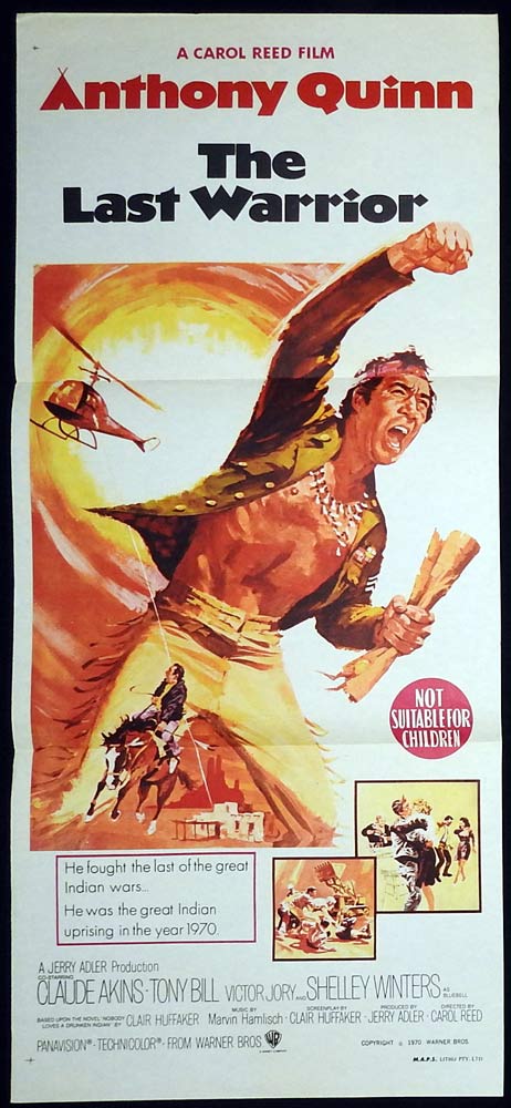 THE LAST WARRIOR aka FLAP Original Daybill Movie Poster Anthony Quinn Claude Akins