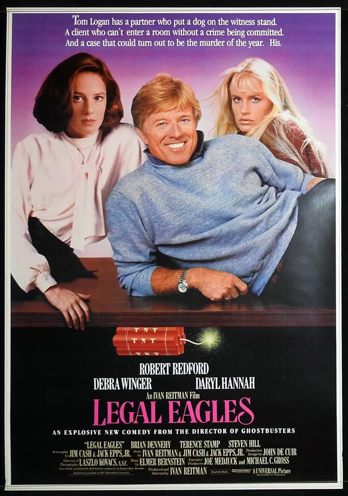 LEGAL EAGLES Original INT One Sheet Movie Poster Robert Redford Daryl Hannah Dynamite