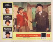 LOVE IN THE AFTERNOON Original US Lobby Card 5 Billy Wilder Gary Cooper Audrey Hepburn
