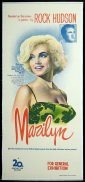 MARILYN Linen Backed daybill Movie poster Rock Hudson Marilyn Monroe