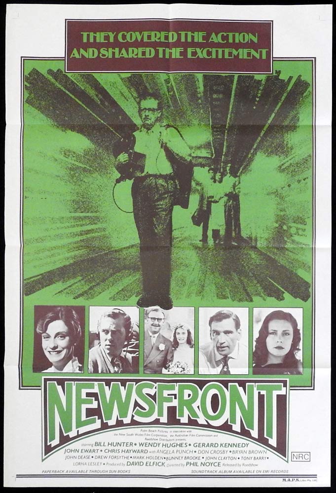 NEWSFRONT Original One Sheet Movie Poster Bill Hunter Wendy Hughes Australian Cinema