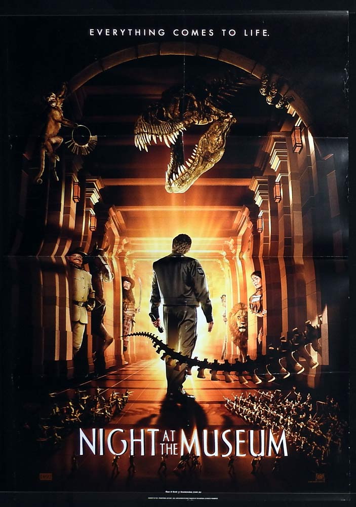 NIGHT AT THE MUSEUM Original One Sheet Movie Poster Ben Stiller Robin Williams