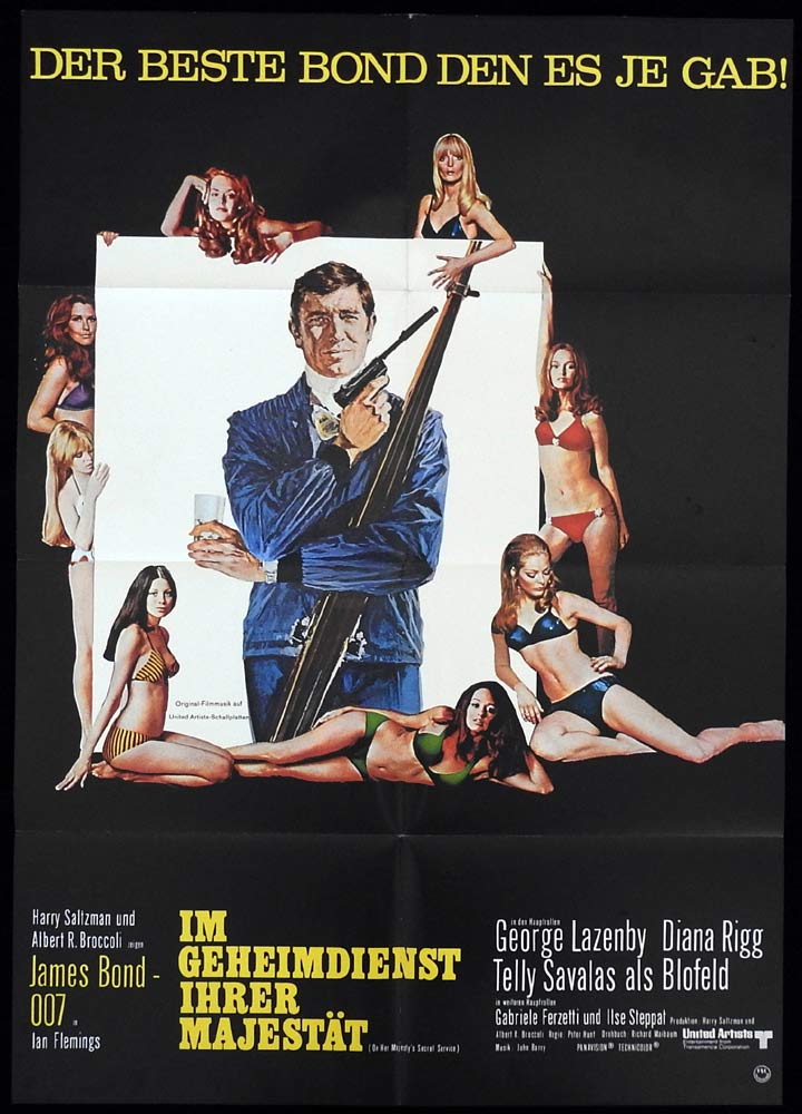 ON HER MAJESTY’S SECRET SERVICE Original German A1 Movie poster George Lazenby James Bond