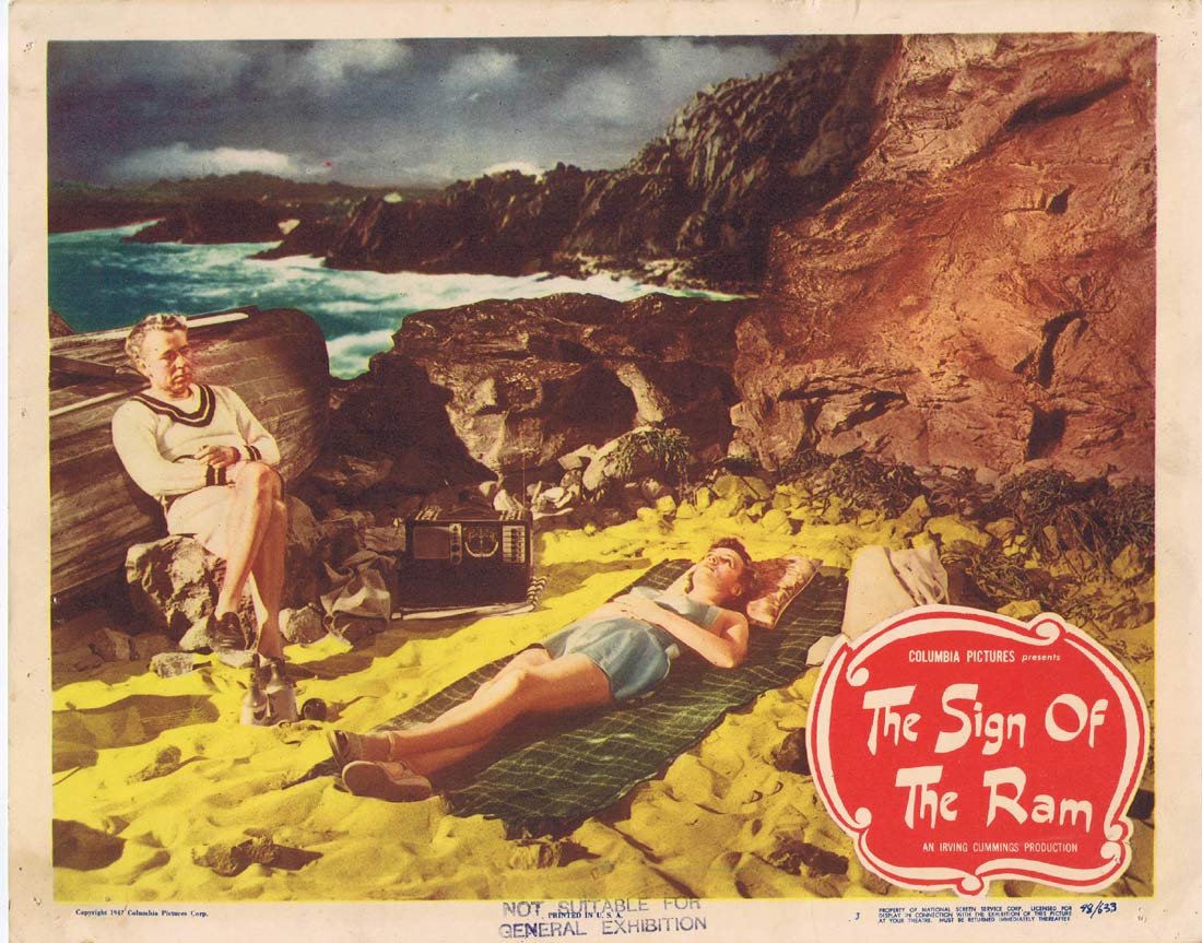 THE SIGN OF THE RAM Original US Lobby Card 3 Susan Peters Alexander Knox Film Noir