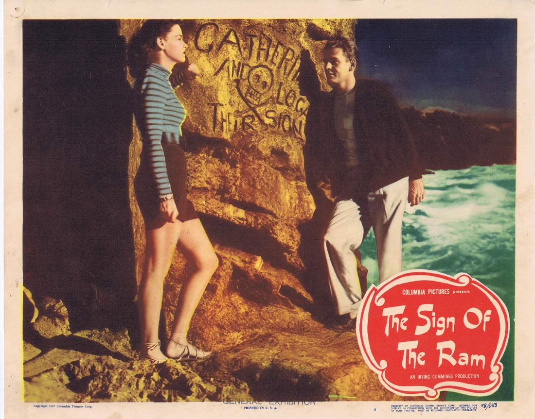 THE SIGN OF THE RAM Original US Lobby Card 5 Susan Peters Alexander Knox Film Noir