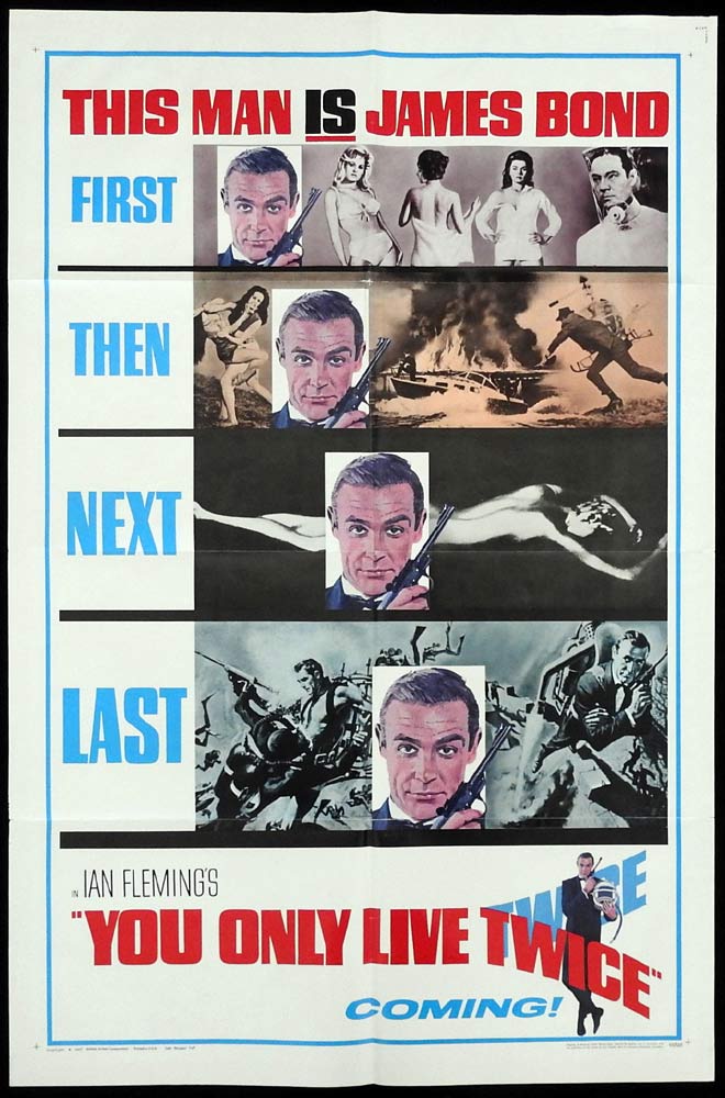 YOU ONLY LIVE TWICE Original US Style A Teaser One Sheet Movie poster Sean Connery James Bond