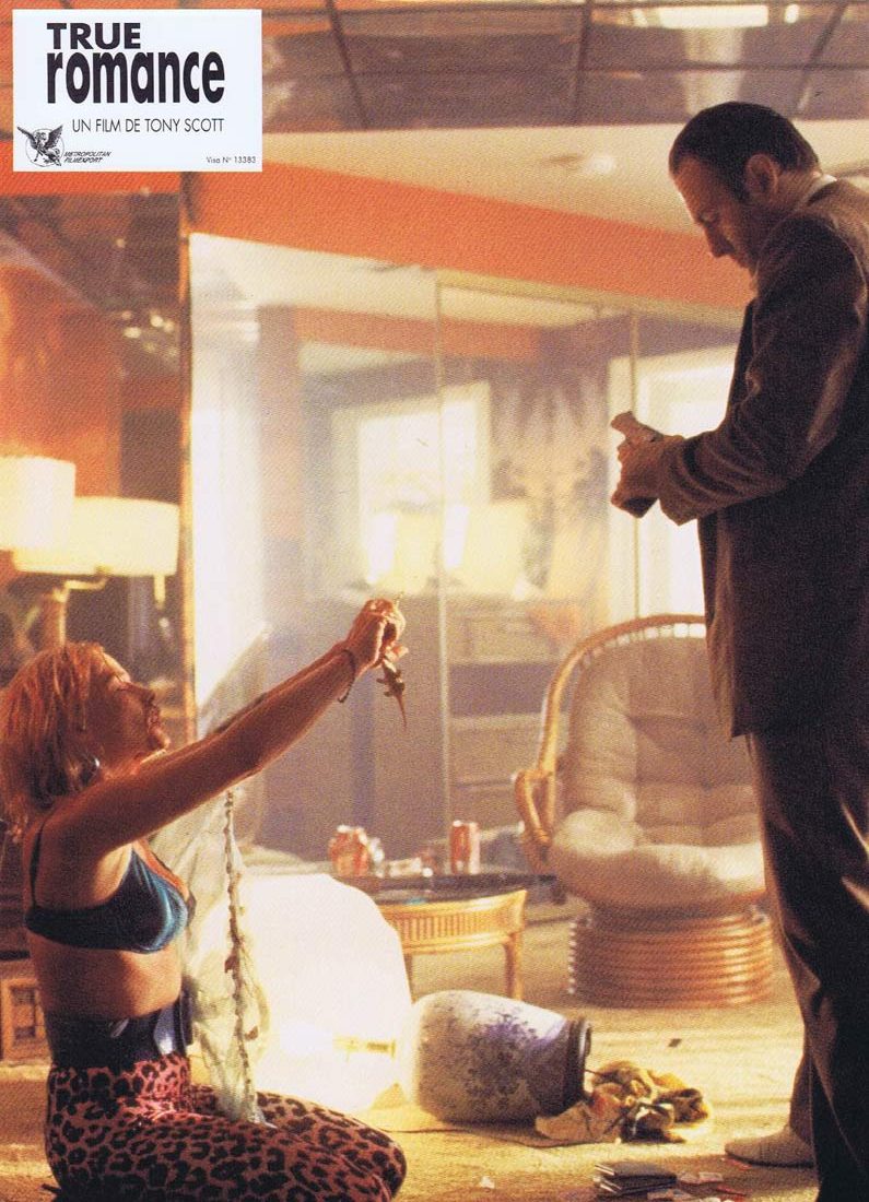 TRUE ROMANCE Original FRENCH Lobby Card 4 Quentin Tarantino Christian Slater Patricia Arquette