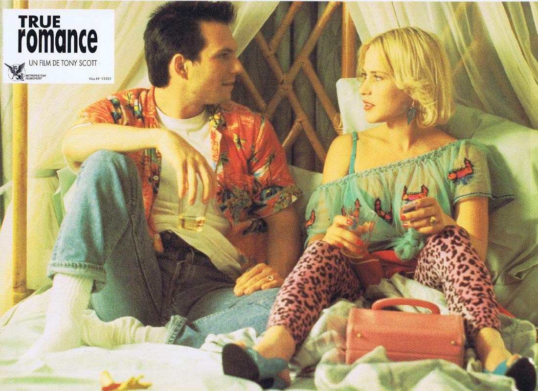 TRUE ROMANCE Original FRENCH Lobby Card 6 Quentin Tarantino Christian Slater Patricia Arquette