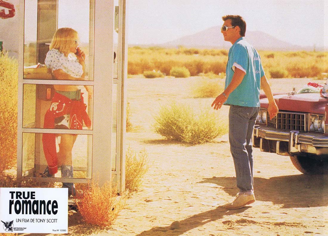 TRUE ROMANCE Original FRENCH Lobby Card 9 Quentin Tarantino Christian Slater Patricia Arquette