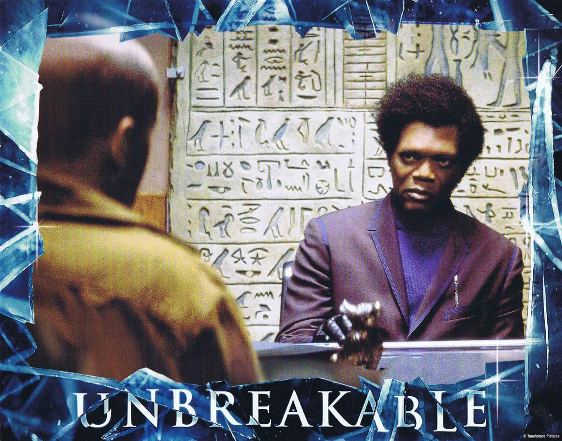 UNBREAKABLE Original US Lobby Card 6 Bruce Willis Samuel L. Jackson