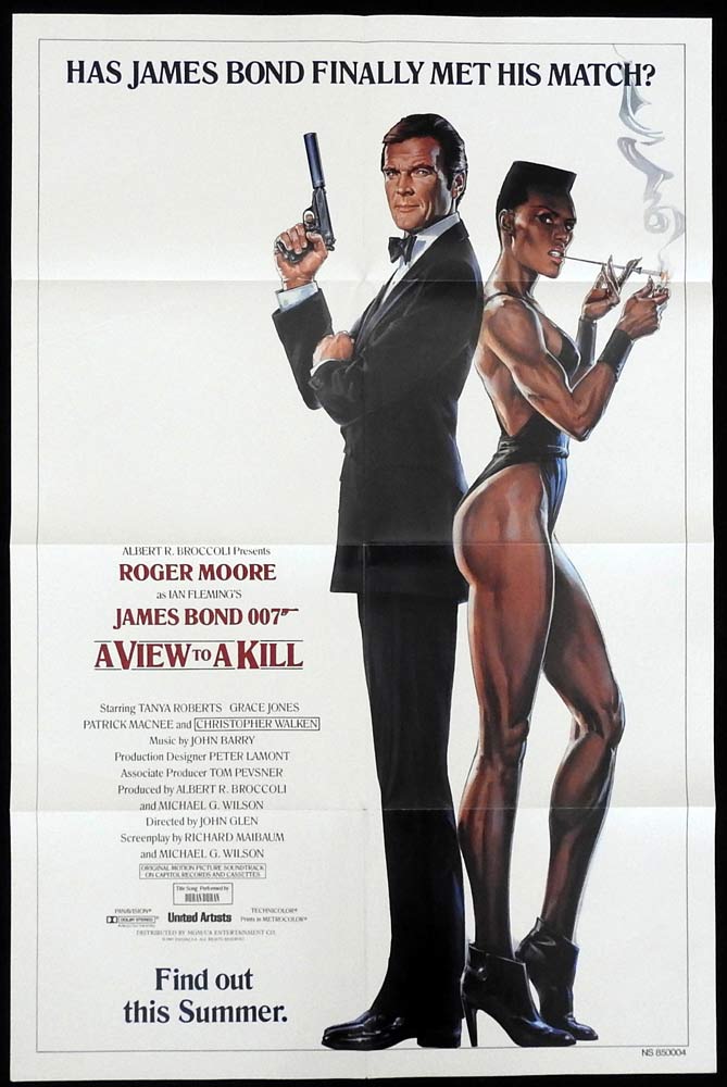 A VIEW TO A KILL Original US Advance One Sheet Movie poster Roger Moore James Bond