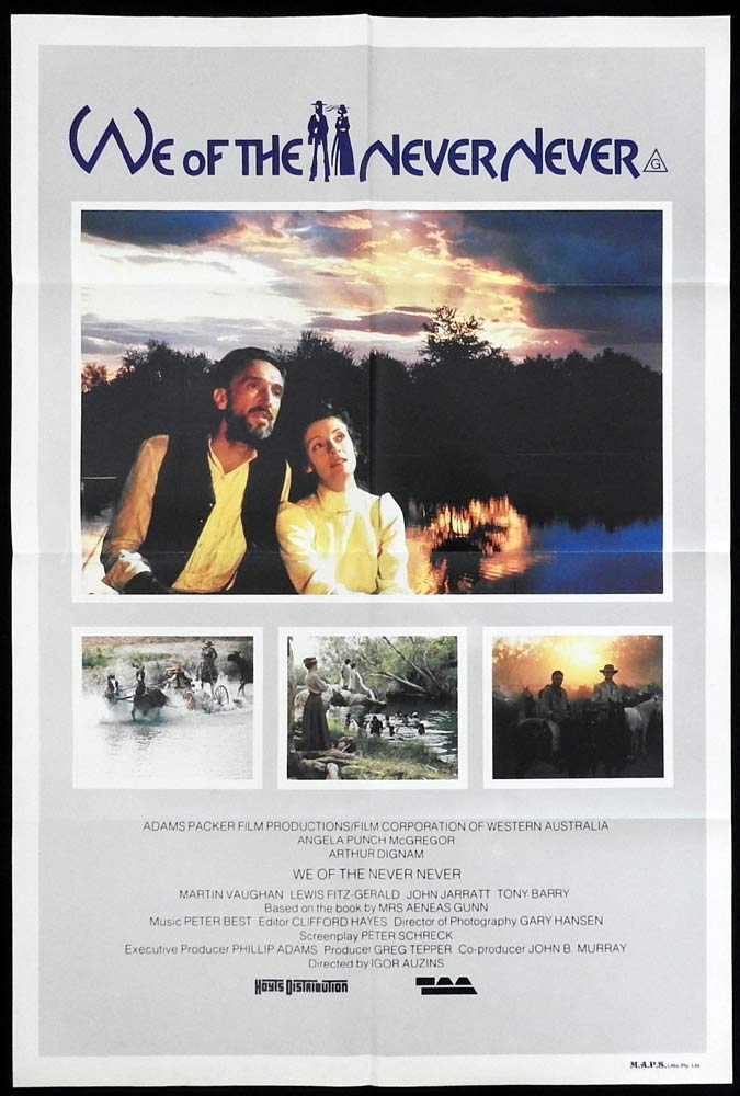 WE OF THE NEVER NEVER Original One Sheet Movie Poster Angela Punch McGregor Australian Cinema