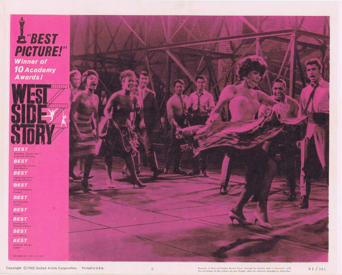 WEST SIDE STORY Original 1962 Lobby Card 5 Natalie Wood Richard Beymer