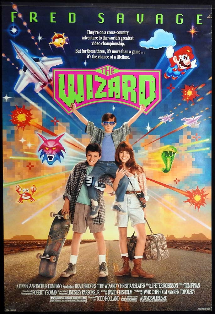 THE WIZARD Original DS US One Sheet Movie Poster Fred Savage Beau Bridges Christian Slater