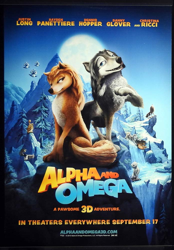 ALPHA AND OMEGA Original One Sheet Movie poster Dennis Hopper Danny Glover Christina Ricci