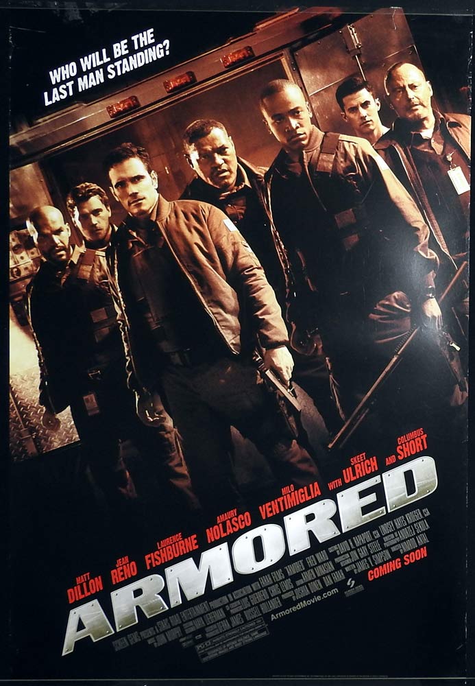 ARMORED Original One Sheet Movie poster Matt Dillon Jean Reno Laurence Fishburne