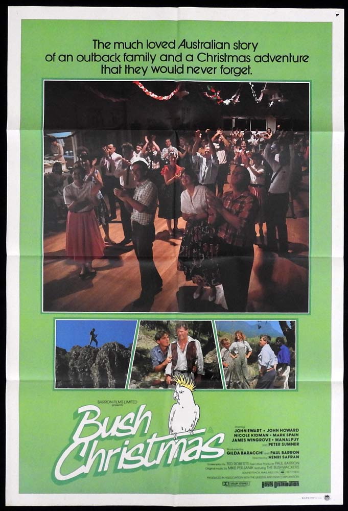 BUSH CHRISTMAS Original One sheet Movie Poster John Ewart Nicole Kidman Australian Film