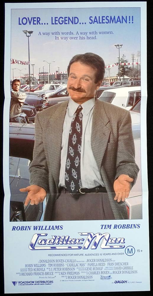 CADILLAC MAN Original daybill Movie Poster Robin Williams Tim Robbins