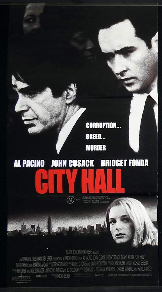 CITY HALL Original Daybill Movie poster John Cusack Al Pacino