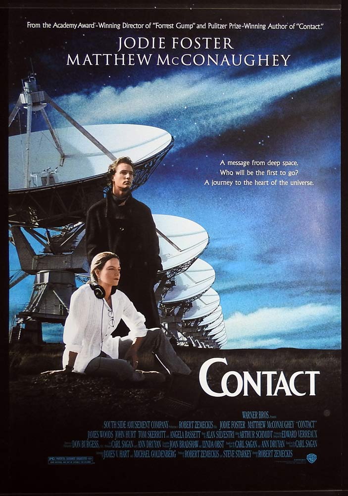 CONTACT Original US One Sheet Movie poster Jodie Foster Matthew McConaughey