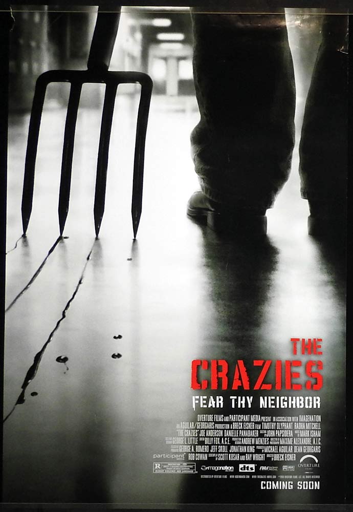 THE CRAZIES Original ADV US One Sheet Movie poster Timothy Olyphant Radha Mitchell