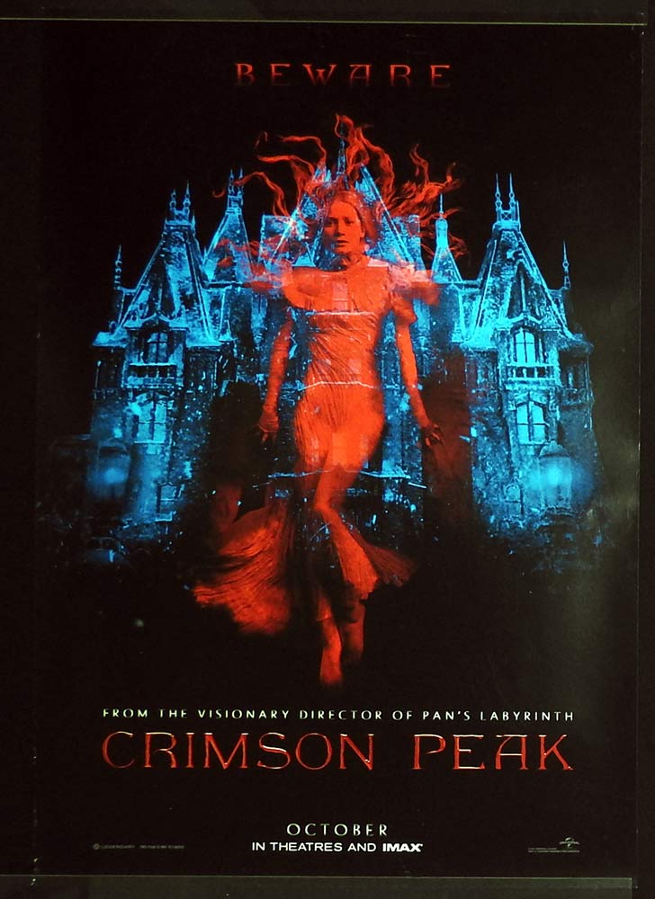 CRIMSON PEAK Original ADV US One Sheet Movie poster Mia Wasikowska Tom Hiddleston