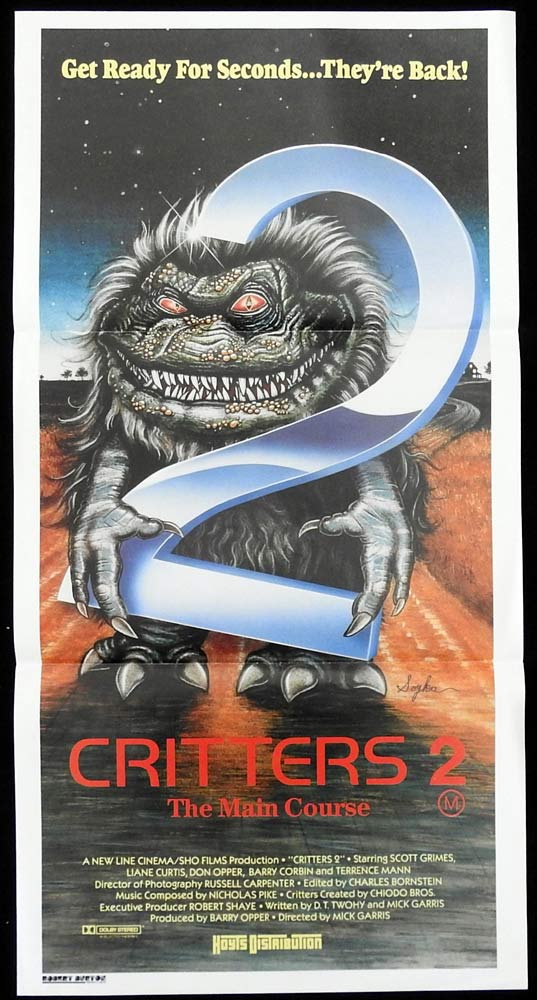 CRITTERS 2 Original Daybill Movie poster Scott Grimes Liane Curtis Horror