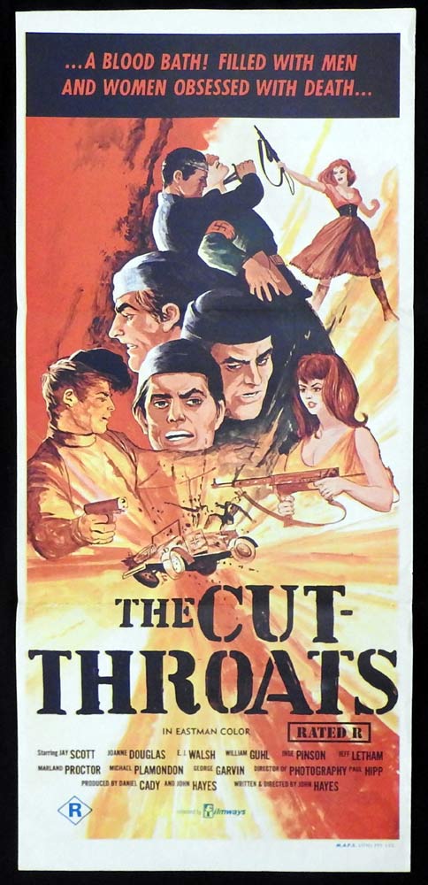 THE CUT THROATS Original Daybill Movie Poster Jay Scott E.J. Walsh Uschi Digard