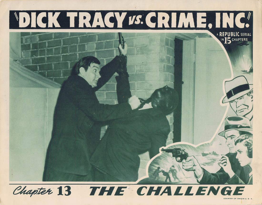 DICK TRACY VS CRIME INC Original Lobby Card 2 Chapter 13 Ralph Byrd