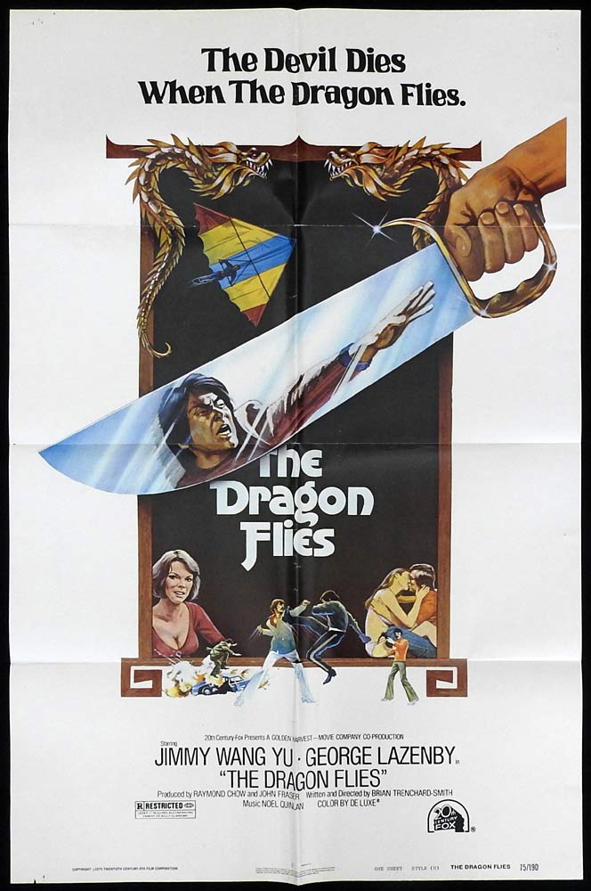 THE DRAGON FLIES Original US One Sheet Movie poster GEORGE LAZENBY Australian Film