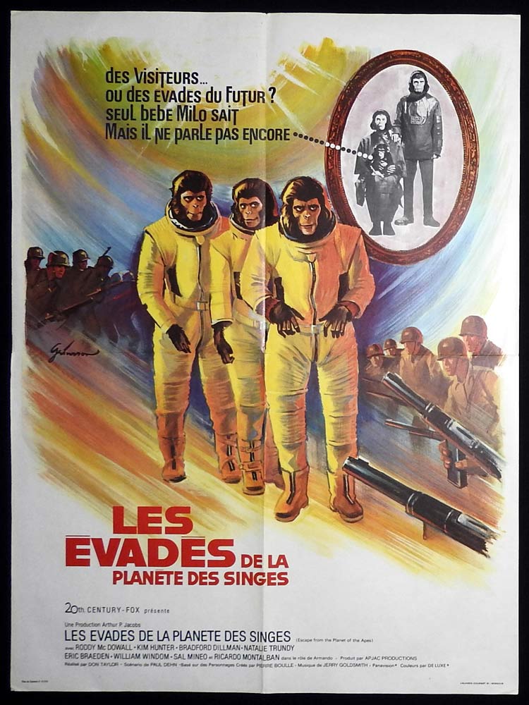 ESCAPE FROM THE PLANET OF THE APES Original French Affiche Movie poster Boris Grinsson art