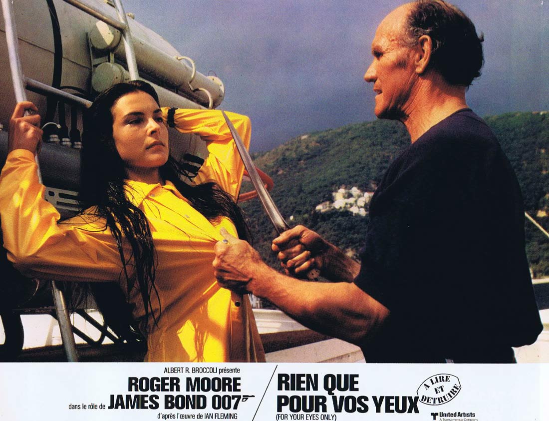 FOR YOUR EYES ONLY Original French Lobby Card 6 Roger Moore Carole Bouquet James Bond