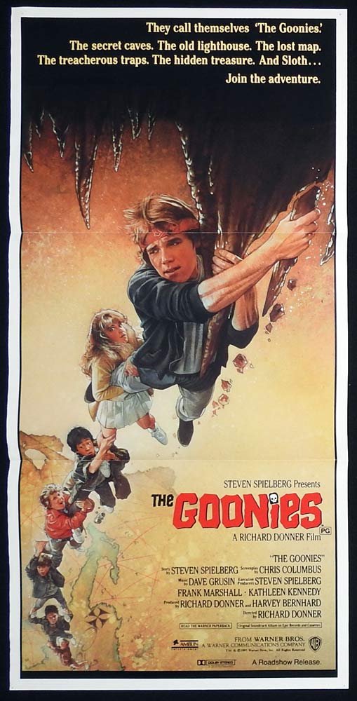 THE GOONIES Original Daybill Movie Poster Sean Astin Josh Brolin Jeff Cohen