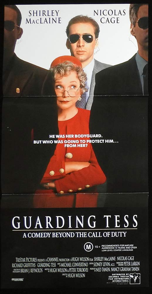 GUARDING TESS Original daybill Movie Poster Shirley MacLaine Nicolas Cage Austin Pendleton