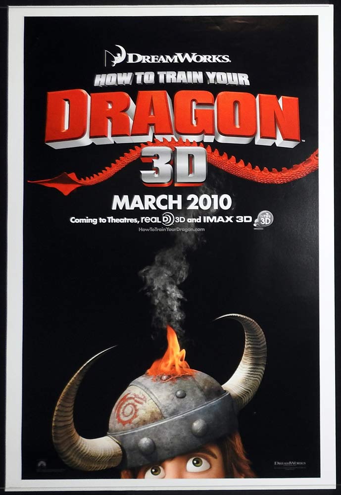 HOW TO TRAIN YOUR DRAGON 3D Original ADV US One Sheet Movie poster Jay Baruchel Gerard Butler