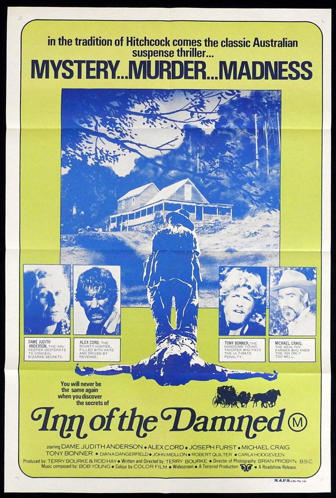 INN OF THE DAMNED Original One Sheet Movie Poster Judith Anderson Gippsland Horror