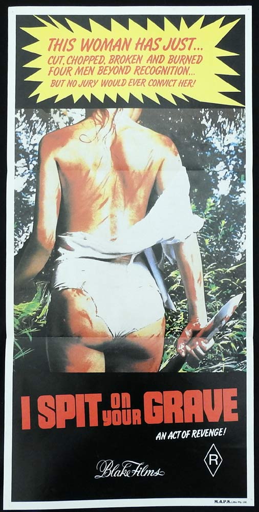 I SPIT ON YOUR GRAVE Original Daybill Movie Poster Camille Keaton Horror