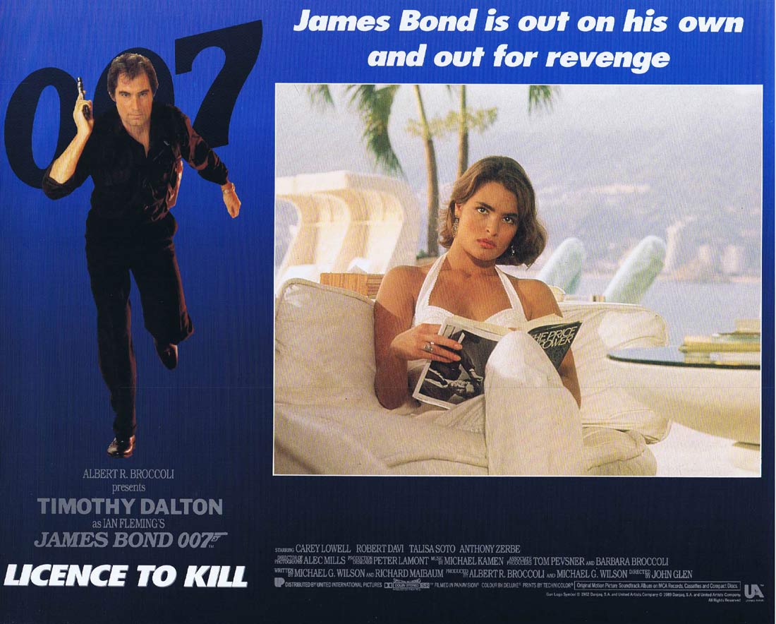 LICENCE TO KILL Original Lobby Card 2 Timothy Dalton James Bond