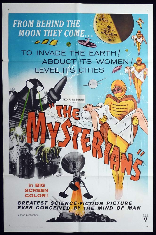 THE MYSTERIANS Original US One Sheet Movie poster Ishiro Honda 1957 Sci Fi