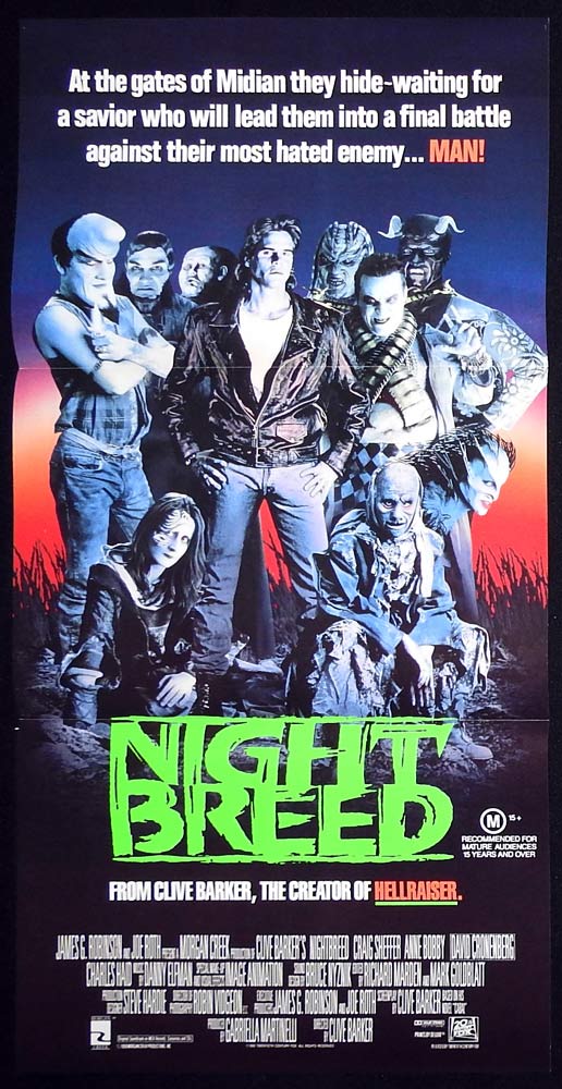 NIGHTBREED Original Daybill Movie Poster Clive Barker David Cronenberg Horror